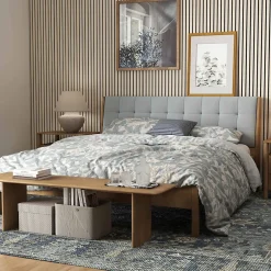 Lot de 3 Panneaux Muraux Décoratifs Acoustiques Bois MDF 240x60cm chêne naturel AntiBruit, Facile à Poser-AICA Sanitaire Hot