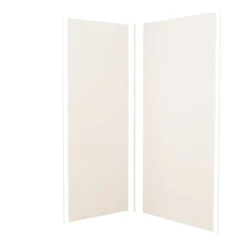 Lot de 2 panneaux muraux de douche Ivoire mural aluminium avec 3 profiles - L.100 x L.120 x H.210 cm - Étanche,facile à nettoyer-AICA Sanitaire Discount