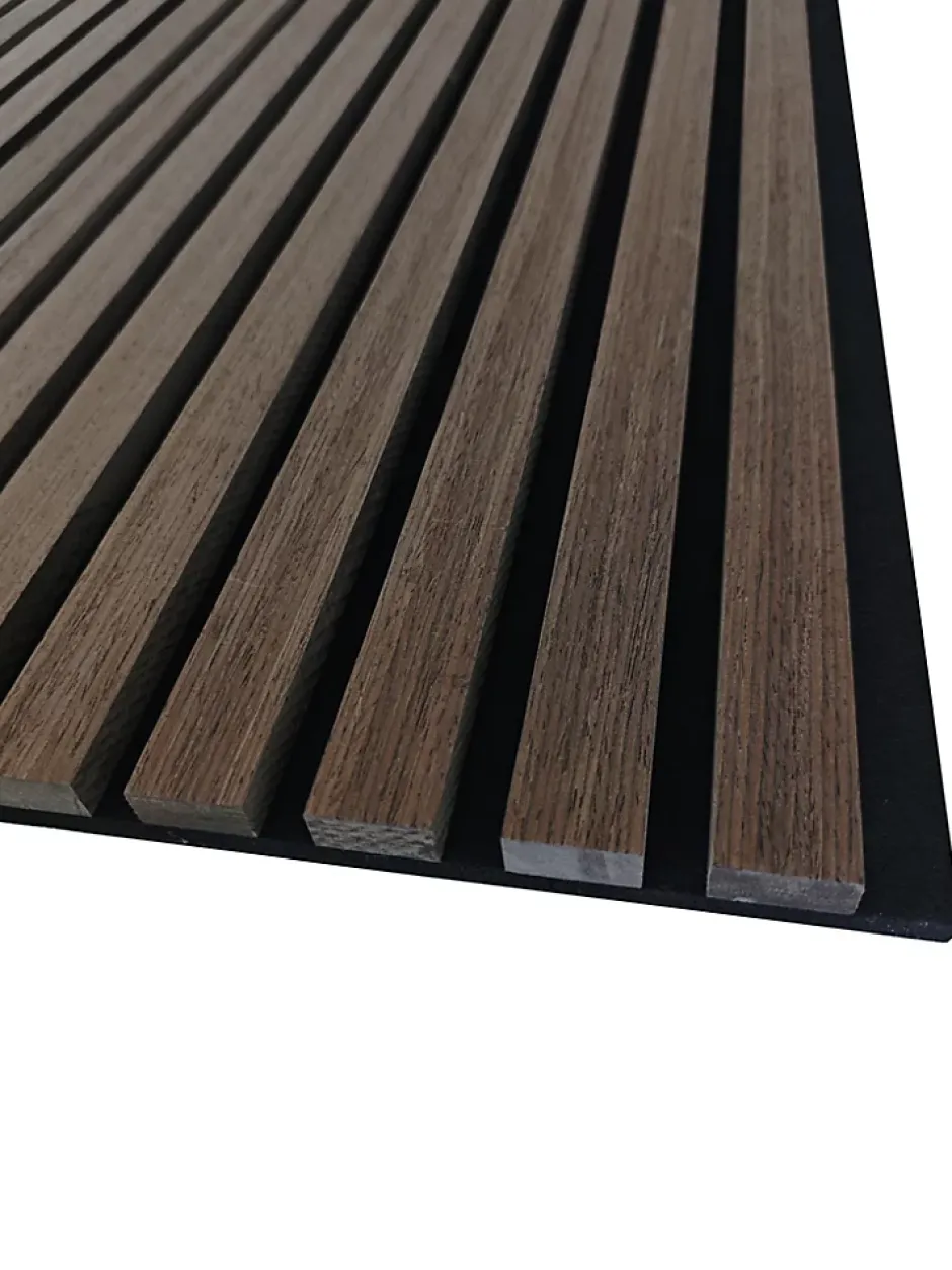 Lot de 2 Panneaux Muraux Décoratifs Acoustiques Bois MDF 120x60cm Noyer AntiBruit, Facile à Poser-AICA Sanitaire Clearance