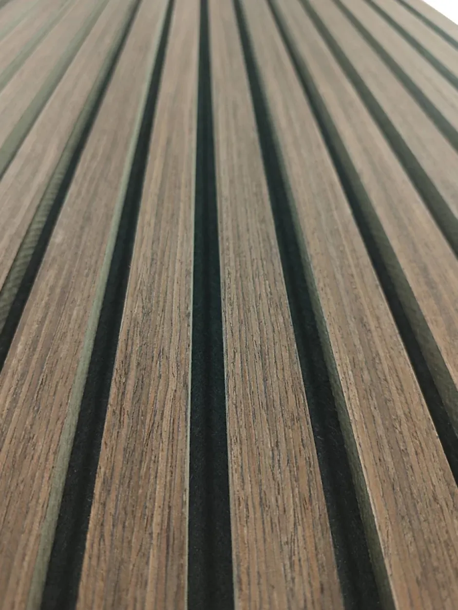 Lot de 2 Panneaux Muraux Décoratifs Acoustiques Bois MDF 120x60cm Noyer AntiBruit, Facile à Poser-AICA Sanitaire Clearance