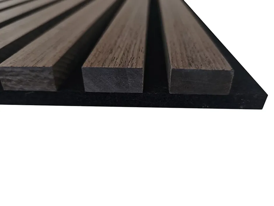 Lot de 2 Panneaux Muraux Décoratifs Acoustiques Bois MDF 120x60cm Noyer AntiBruit, Facile à Poser-AICA Sanitaire Clearance