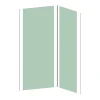 Lot de 2 panneaux muraux de douche vert clair en aluminium avec profilés - L90 x L120 x H210 cm - ITZIAR-Vente-unique Discount