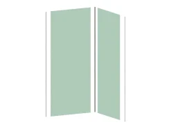Lot de 2 panneaux muraux de douche vert clair en aluminium avec profilés - L90 x L120 x H210 cm - ITZIAR-Vente-unique Discount
