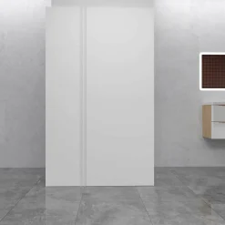 Lot de 2 panneaux muraux de douche Blanc en aluminium avec 1 profilés, L40xL100xH210 cm ,protection murale,antimoisissure-AICA Sanitaire Sale