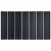 Decoon Lot de 7 Panneaux muraux tasseaux bois 120 x 30 x 1,9 cm - Pack tête de lit - Lamelles bleu nuit / feutrine noir - 2,52m²