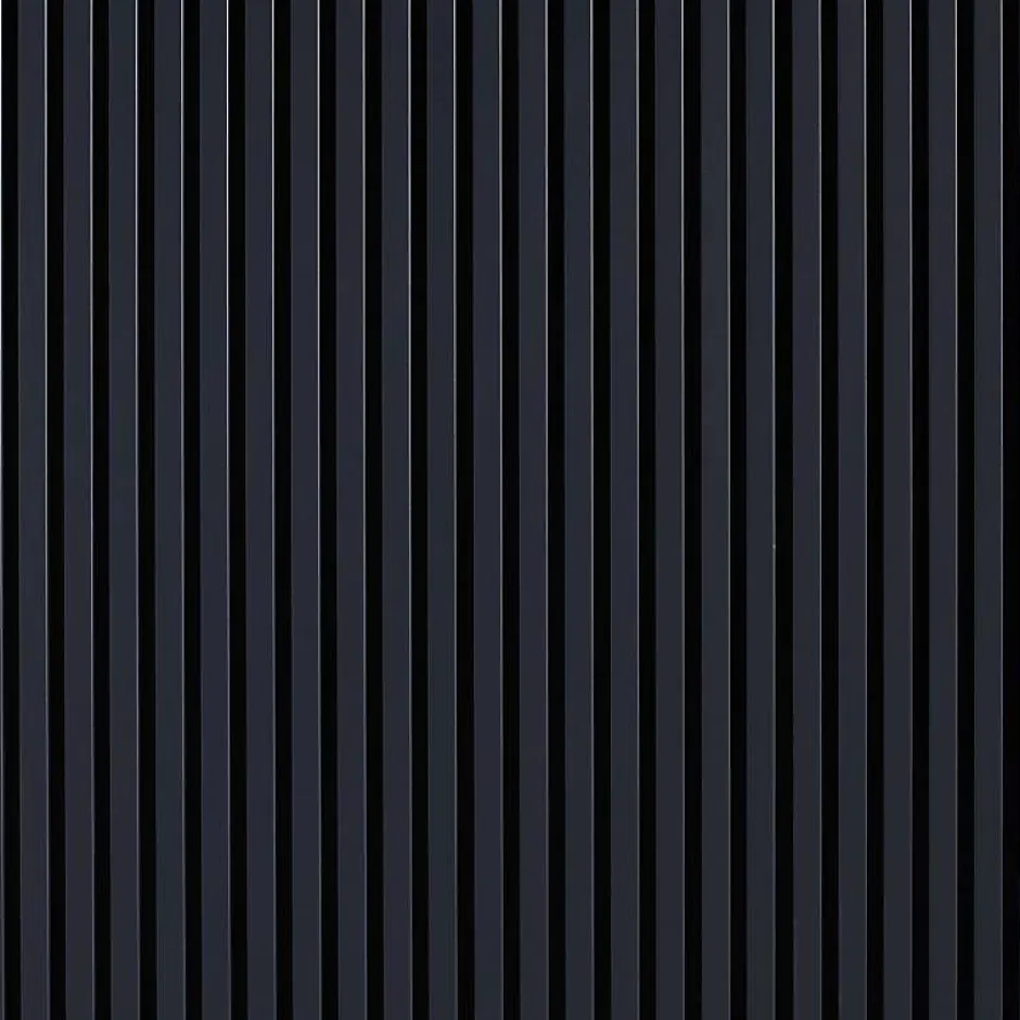 Decoon Lot de 7 Panneaux muraux tasseaux bois 120 x 30 x 1,9 cm - Pack tête de lit - Lamelles bleu nuit / feutrine noir - 2,52m²