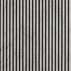 Decoon Lot de 7 Panneaux muraux tasseaux bois 120 x 30 x 1,9 cm - Tête de lit - Lamelles décor marbre gris / feutrine noir - 2,52m²