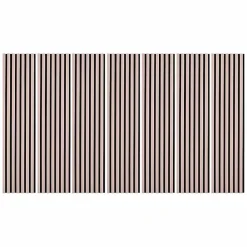 Decoon Lot de 7 Panneaux muraux tasseaux bois 120 x 30 x 1,9 cm - Pack tête de lit - Lamelles rose pastel / feutrine noir - 2,52m²