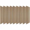 Decoon Lot de 9 Panneaux muraux tasseaux bois 120x30x1 cm - Pack tête de lit 200 - Lamelles chêne clair véritable fond noir 3,24 m²
