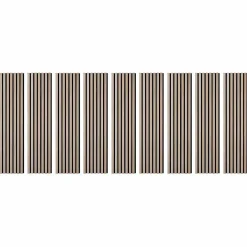 Decoon Lot de 9 Panneaux muraux tasseaux bois 120x30x1 cm - Pack tête de lit 200 - Lamelles chêne clair véritable fond noir 3,24 m²