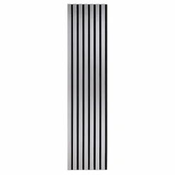 Lot de 7 Panneaux muraux tasseaux bois 120 x 30 x 1,9 cm - Pack tête de lit - Lamelles alu / feutrine noir - 2,52m²-Decoon Sale
