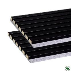 Lot de 2 panneaux tas Decowall Acoustic coul noir sur feutrine grise 2600x300x17mm-Forestea Clearance