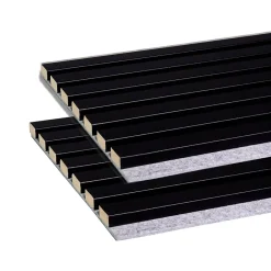 Lot de 2 panneaux tas Decowall Acoustic coul noir sur feutrine grise 2600x300x17mm-Forestea Clearance