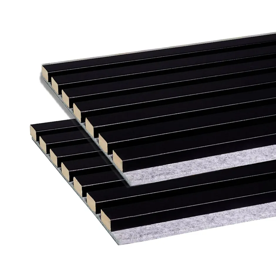 Lot de 2 panneaux tas Decowall Acoustic coul noir sur feutrine grise 2600x300x17mm-Forestea Clearance