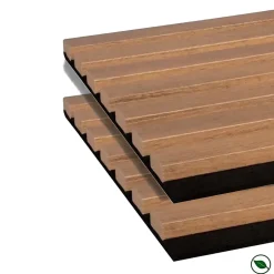 Lot de 2 panneaux tas Decowall Acoustic coul chêne rustique sur feutrine 2600x300x17mm-Forestea
