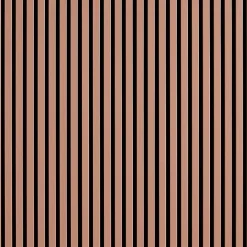 Decoon Lot de 4 Panneaux tasseaux bois 250 x 30 x 1,9 cm - terracotta/feutrine noir - 3m²