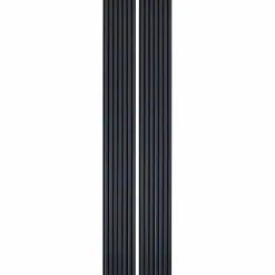 Lot de 2 Panneaux tasseaux bois 250 x 30 x 1,9 cm - bleu nuit/feutrine noir - 1,5m²-Decoon Discount