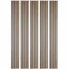 Decoon Lot de 5 panneaux tasseaux bois 250x30x1 cm - Pack Mur TV bois 150cm - Lamelles chêne clair véritable fond noir - 3,75m²