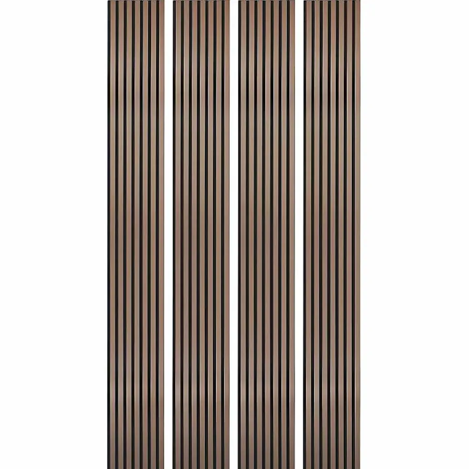 Lot de 4 Panneaux tasseaux bois 250 x 30 x 1,9 cm - rose gold/feutrine noir - 3m²-Decoon Online