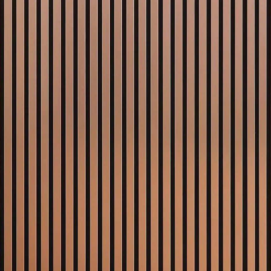 Lot de 4 Panneaux tasseaux bois 250 x 30 x 1,9 cm - rose gold/feutrine noir - 3m²-Decoon Online