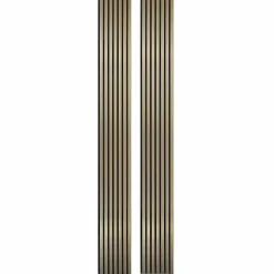 Lot de 2 Panneaux tasseaux bois 250 x 30 x 1,9 cm - gold/feutrine noir - 1,5m²-Decoon Clearance