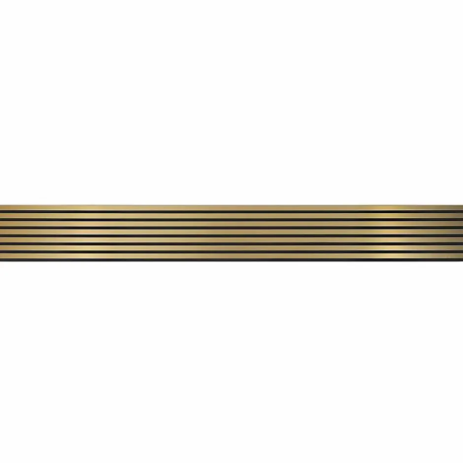 Lot de 2 Panneaux tasseaux bois 250 x 30 x 1,9 cm - gold/feutrine noir - 1,5m²-Decoon Clearance