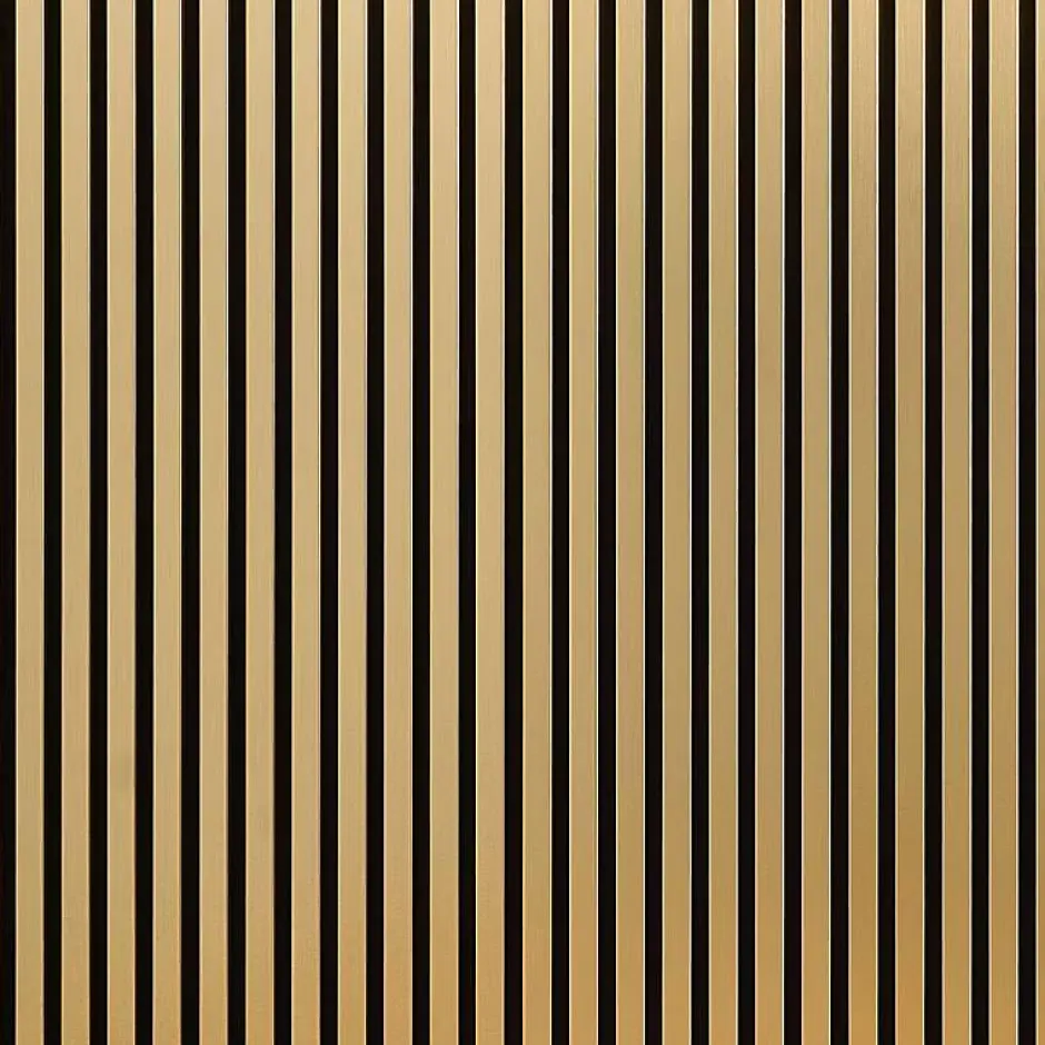 Lot de 2 Panneaux tasseaux bois 250 x 30 x 1,9 cm - gold/feutrine noir - 1,5m²-Decoon Clearance