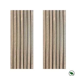 Forestea Lot de 2 Panneaux tasseaux MDF Catsle oak sur fond bronze 2770x287x20 mm -