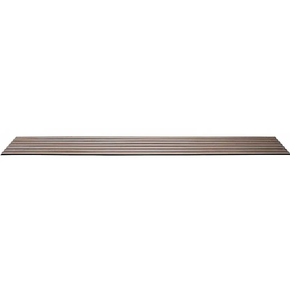 Decoon Lot de 2 panneaux tasseaux bois 250 x 30 x 1 cm - Lamelles bois placage chêne clair véritable fond noir - 1,5m²