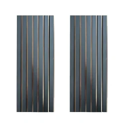 Lot de 2 Panneaux tasseaux MDF Noir mat sur fond bronze 2770x287x20 mm --Forestea Outlet
