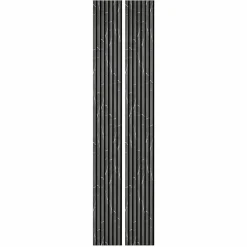 Decoon Lot de 2 Panneaux tasseaux bois 250 x 30 x 1,9 cm - décor marbre noir/feutrine noir - 1,5m²