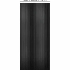 Decoon Lot de 4 Panneaux tasseaux bois 250 x 30 x 1,9 cm - Lamelles placage noir fond noir - 3m²