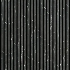 Lot de 4 Panneaux tasseaux bois 250 x 30 x 1,9 cm - décor marbre noir/feutrine noir - 3m²-Decoon Outlet