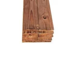 Wood&Sens Lot de 10 Planches Rabotées Sapin Traité marron, L.240 x l.9,4 cm x Ep.17 mm