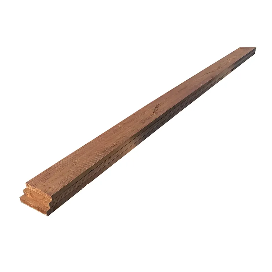 Wood&Sens Lot de 3 Planches Rabotées Sapin Traité marron, L.240 x l.14,5 cm x Ep.18 mm