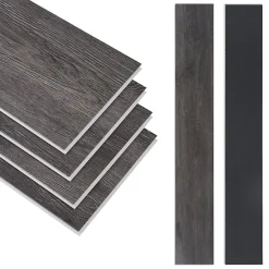 Lot de 40 planches vinyle SPC Okapirg 8,784 m² 5 mm 122 x 18 cm effet chêne foncé-Neu.Holz Sale