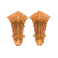 Lot de 10 Plinthes goulotte passe-câble PVC 59 mm - 1,10 m avec angles, raccords et butées Vieux noyer-Monmobilierdesign