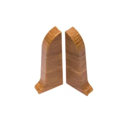 Lot de 10 Plinthes goulotte passe-câble PVC 59 mm - 1,10 m avec angles, raccords et butées Vieux noyer-Monmobilierdesign