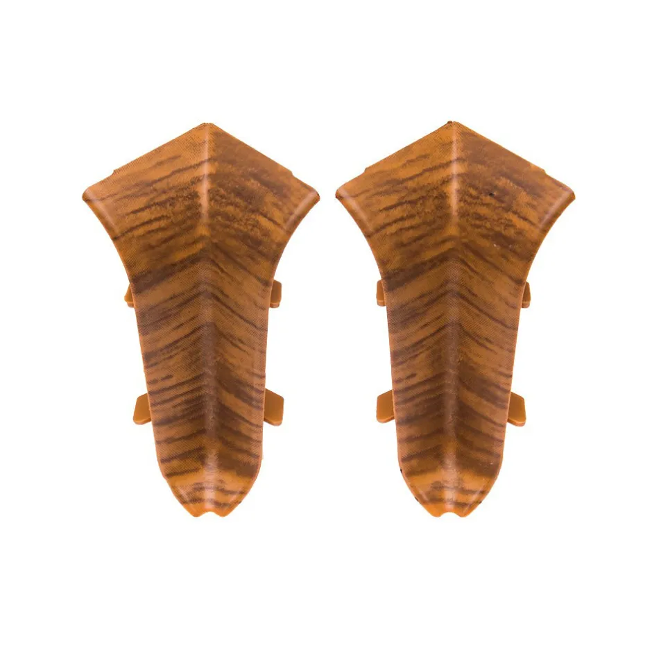 Lot de 10 Plinthes goulotte passe-câble PVC 59 mm - 1,10 m avec angles, raccords et butées Chêne-Monmobilierdesign Online