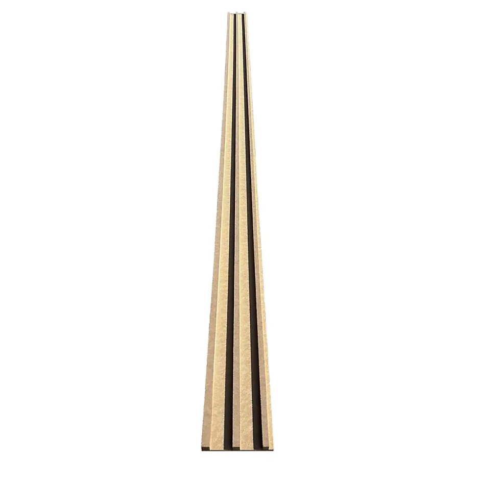 Wood&Sens Lot de 5 Plinthes MDF Passes-câbles à couvercle, L.2,44 m x H.10,8 cm, Ep.18 mm