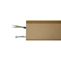 Wood&Sens Lot de 5 Plinthes MDF Passes-câbles à couvercle AV, L.2,44 m x H.10,8 cm, Ep.18 mm
