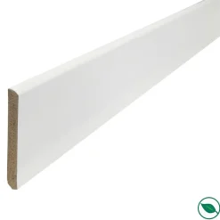 Forestea Lot de 5 Plinthes MDF prépeinte blanc 2400 x 100 x 10 mm