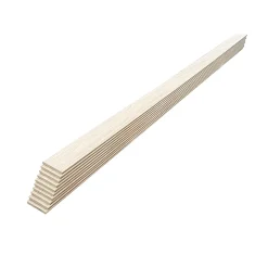 Wood&Sens Lot de 10 Plinthes Plaquées Chêne MDF Arrêtes vives, L.2,23 m x l.6,8 cm x Ep.9 mm
