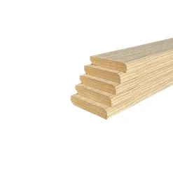 Wood&Sens Lot de 5 Plinthes Plaquées Chêne MDF Arrondi, L.2,23 m x l.7,8 cm x Ep.14 mm