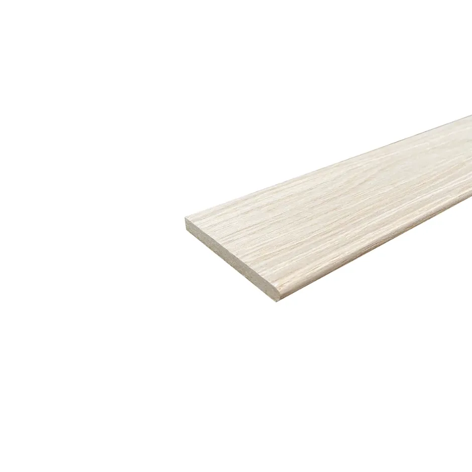 Wood&Sens Lot de 10 Plinthes Plaquées Chêne MDF Arrêtes vives, L.2,23 m x l.9,8 cm x Ep.9 mm
