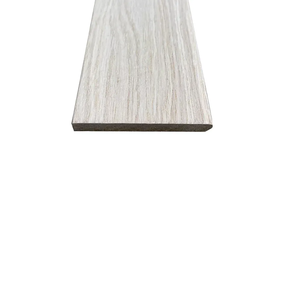Wood&Sens Lot de 10 Plinthes Plaquées Chêne MDF Arrêtes vives, L.2,23 m x l.9,8 cm x Ep.9 mm