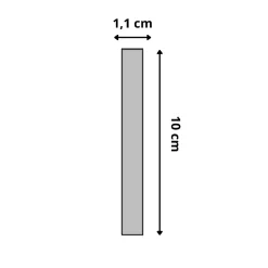 Wood&Sens Lot de 10 Plinthes Polymère, L.240 cm x P.10 cm, Ep.11 mm