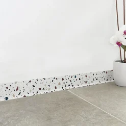 99Deco Lot de 10 Plinthes PVC Blanche - - H8 x L100 cm Profondeur 14 mm