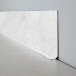 99Deco Lot de 10 Plinthes PVC Couleur Béton - - H8 x L100 cm Profondeur 14 mm