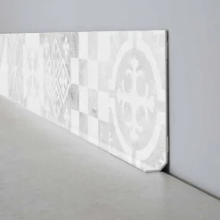 Lot de 25 Plinthes PVC Gris - - H8 x L200 cm Profondeur 14 mm-99Deco Sale